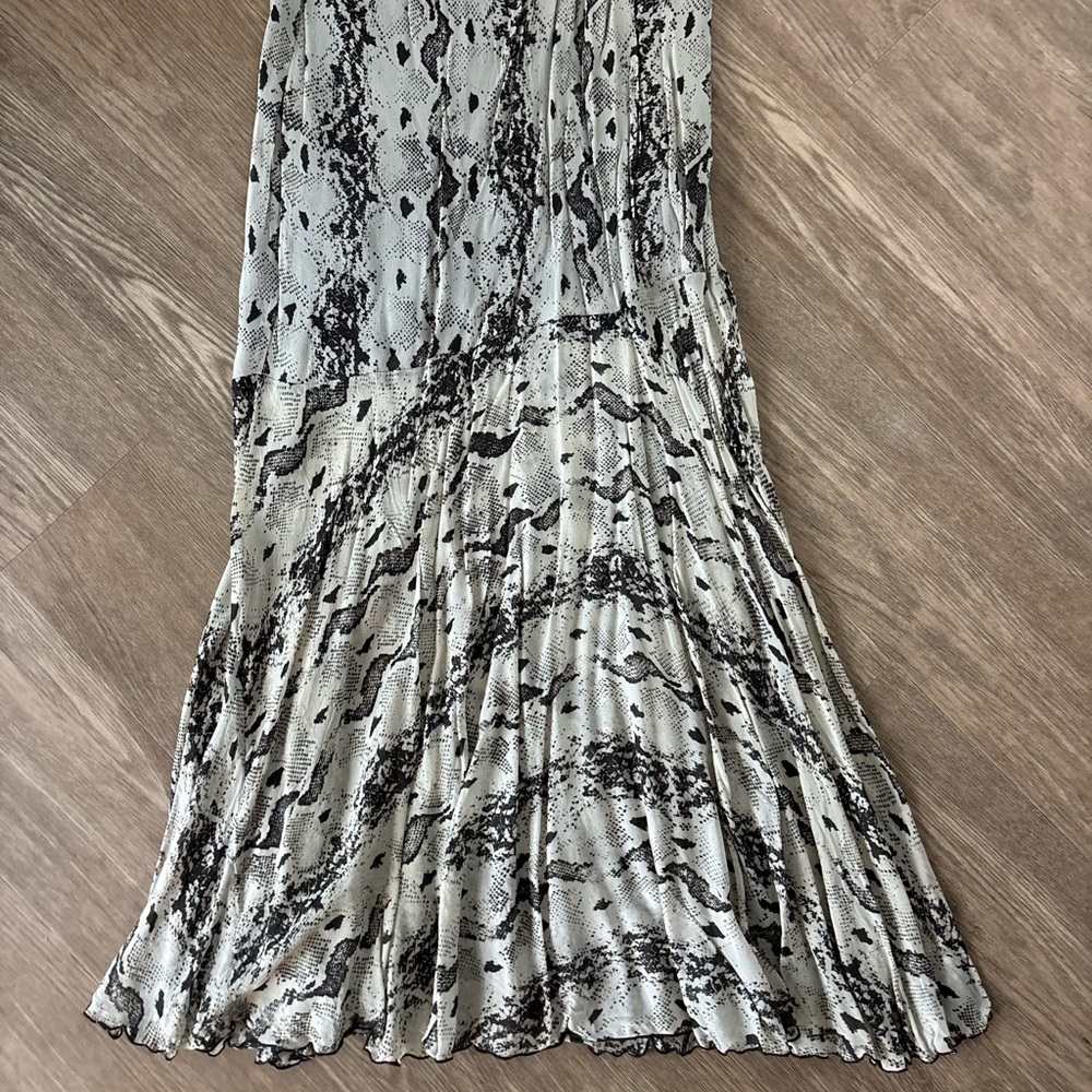 & Other Stories Snakeskin Bias Cut MIDI Dress